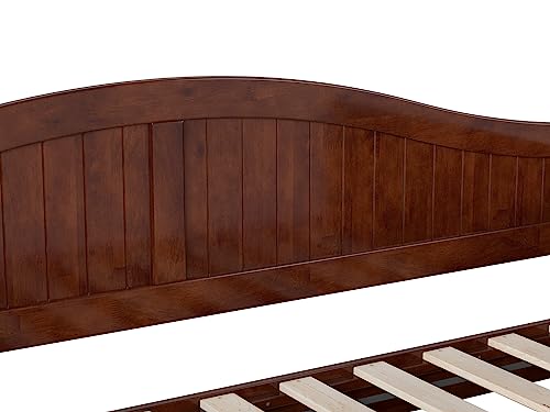 AFI, Nantucket Twin Size Wood Daybed Frame with 2 Storage Drawers, Walnut (Brown)