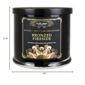 Tuscany Candle Bronzed Fireside Scented Jar Candle, 15 oz