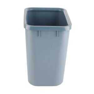 Waste Bin Rectangular Thick 8 L Plastic Open Top Waste Basket for Kitchen Bathroom Hotel Office 6.7in x 9.6in x 10in (Grey)