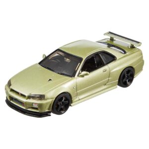 hot wheels real riders nissan skyline gt-r (bnr34) v-spec ii nur with nismo parts 1:43 scale die cast car