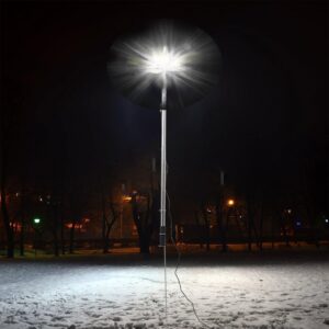 led telescopic camping lights portable outdoor light black