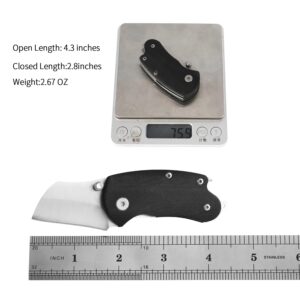 BYKCO Small Folding Pocket Knife, G10 Handle Small EDC Knife, 1.8 Inch Blade Mini Keychain Knife with Bottle Opener, Perfect EDC Tool for Women Teens Men(1 Pack, BG102)