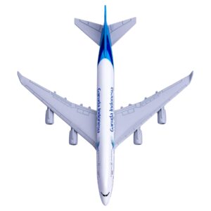 Bswath Model Plane 1:400 Scale Model Indonesian Airlines B747 Model Airplane Diecast Airplanes Metal Plane Model for Gift（Green