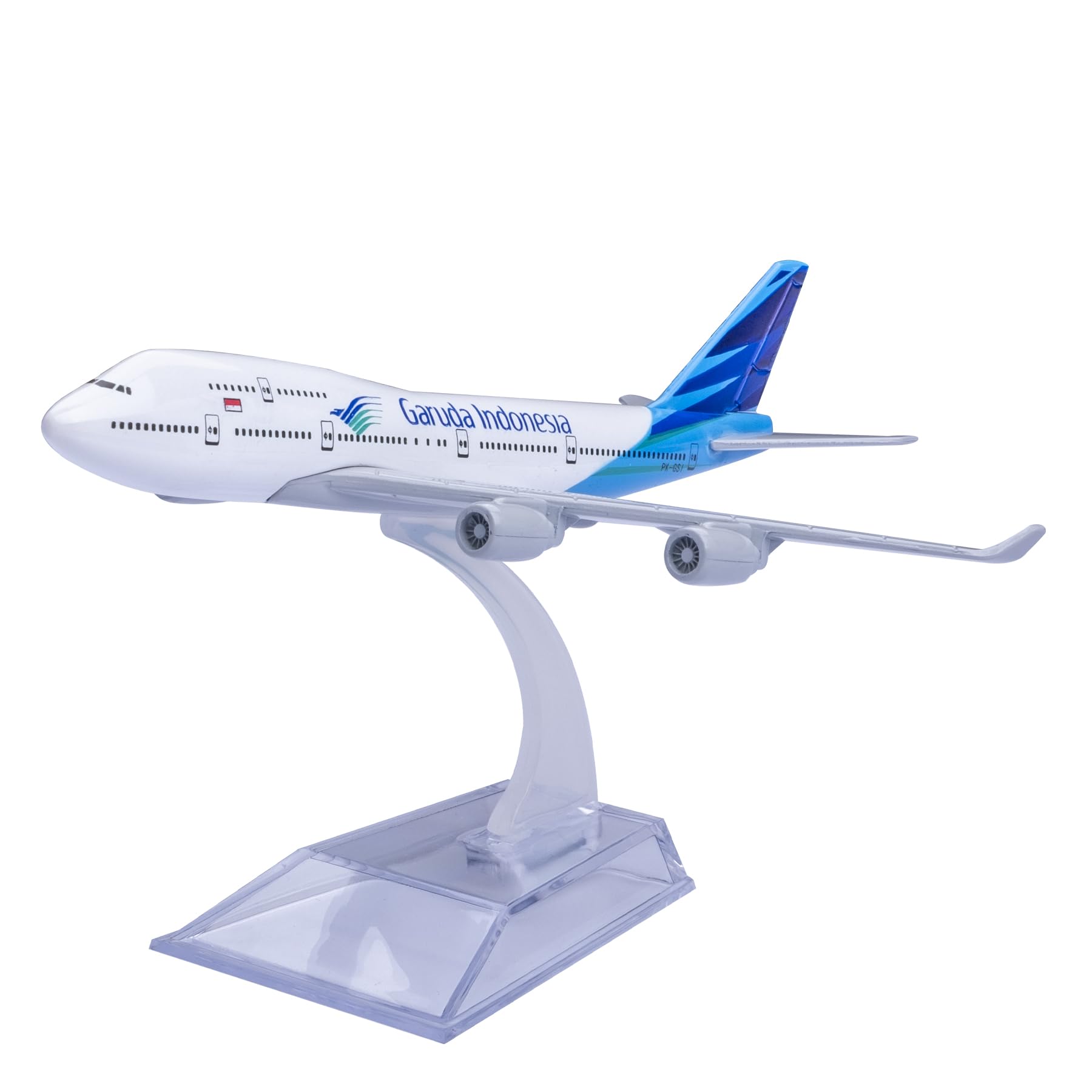 Bswath Model Plane 1:400 Scale Model Indonesian Airlines B747 Model Airplane Diecast Airplanes Metal Plane Model for Gift（Green