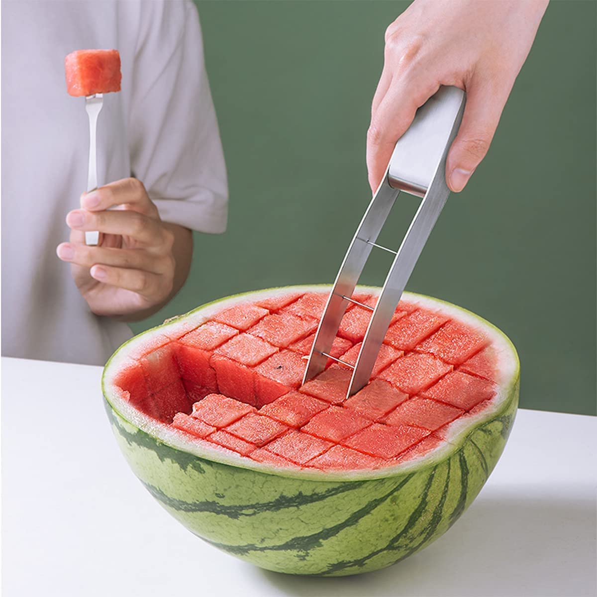 Watermelon Slicer, Watermelon Cutter, Melon Cutter Tool, Watermelon Cutting tool Stainless Steel Fruit Cutter