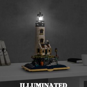 GOTIMON Island Lighthouse Tower Magic Book Building Block Sets,Model Building Kit Gift for Adults and Kids (1016 PCS)