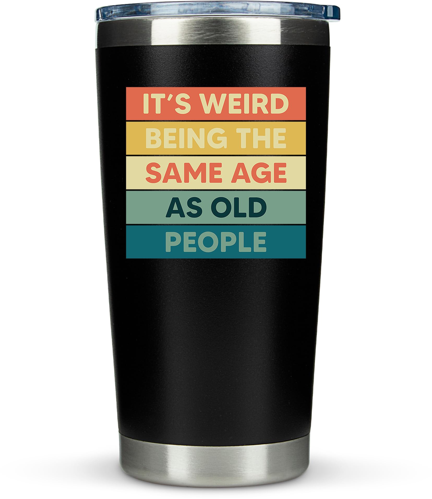 KLUBI Weird Being the Same Age as Old People Mug 20oz Guy Birthday Gifts for Men Unique Dad Gifts for Birthday Gifts for 60 Year Old Man Birthday Gift Ideas Unique 40th Birthday Gifts for Men Gag