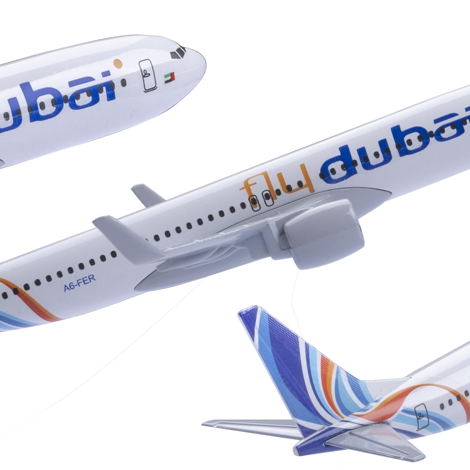 Bswath Model Plane 1:400 Scale Model Dubai B737 Model Airplane Diecast Airplanes Alloy Plane Model for Gift