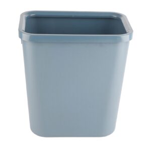 Waste Bin Rectangular Thick 8 L Plastic Open Top Waste Basket for Kitchen Bathroom Hotel Office 6.7in x 9.6in x 10in (Grey)