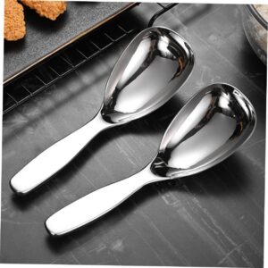 Mikinona Serving Spoon Serving Spoon Appetizer Spoons Metal Serving Spoons Stainless Steel Serving Utensils Non Stick Rice Scooper Potato Spoon Food Service Spoon Reusable Rice Spoon Potato