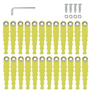 yweller af-100 trimmer replacement blades compatible with black decker gh400, gh500, gh600, gh610, gh900, gh912, lst120, lst136,besta512, bease620, cst1000 string trimmer (33 pack yellow)