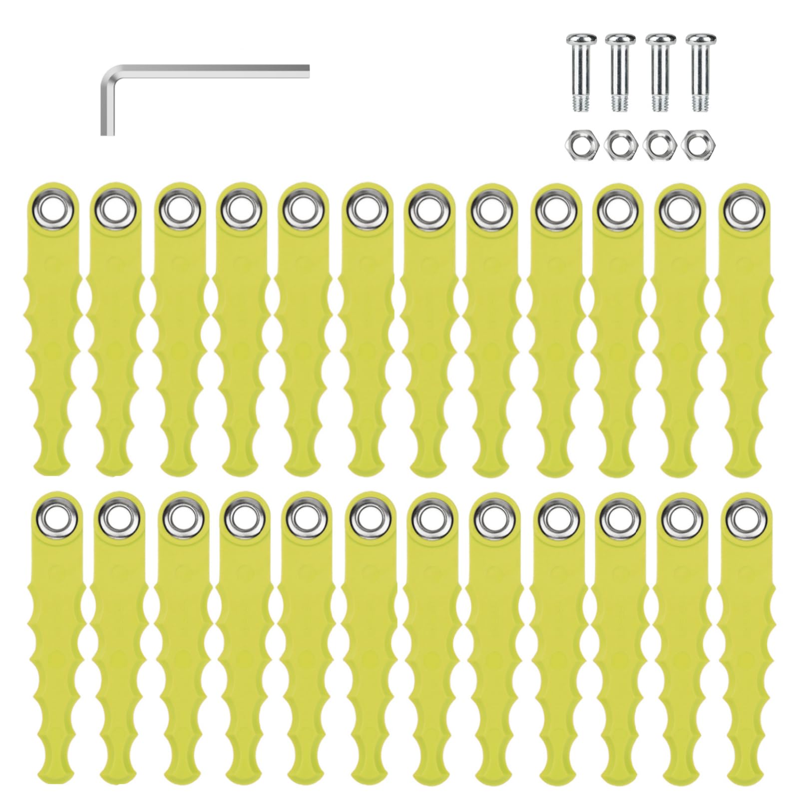 Yweller AF-100 Trimmer Replacement Blades Compatible with Black Decker GH400, GH500, GH600, GH610, GH900, GH912, LST120, LST136,BESTA512, BEASE620, CST1000 String Trimmer (33 Pack Yellow)