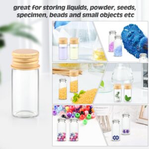 Wresty 10ml Mini Glass Jars 30 Pcs Glass Vials With Aluminum Screw Caps Empty Glass Bottles Sample Bottles Container For DIY Art Craft Decor Jewelry Storage