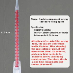 ANZHUO Dual Barrel Mixing Nozzle, 20 Double epoxy Spray Gun nozzles, Suitable for 200ml and 400ml Manual Ink cartridges （20 Pieces）