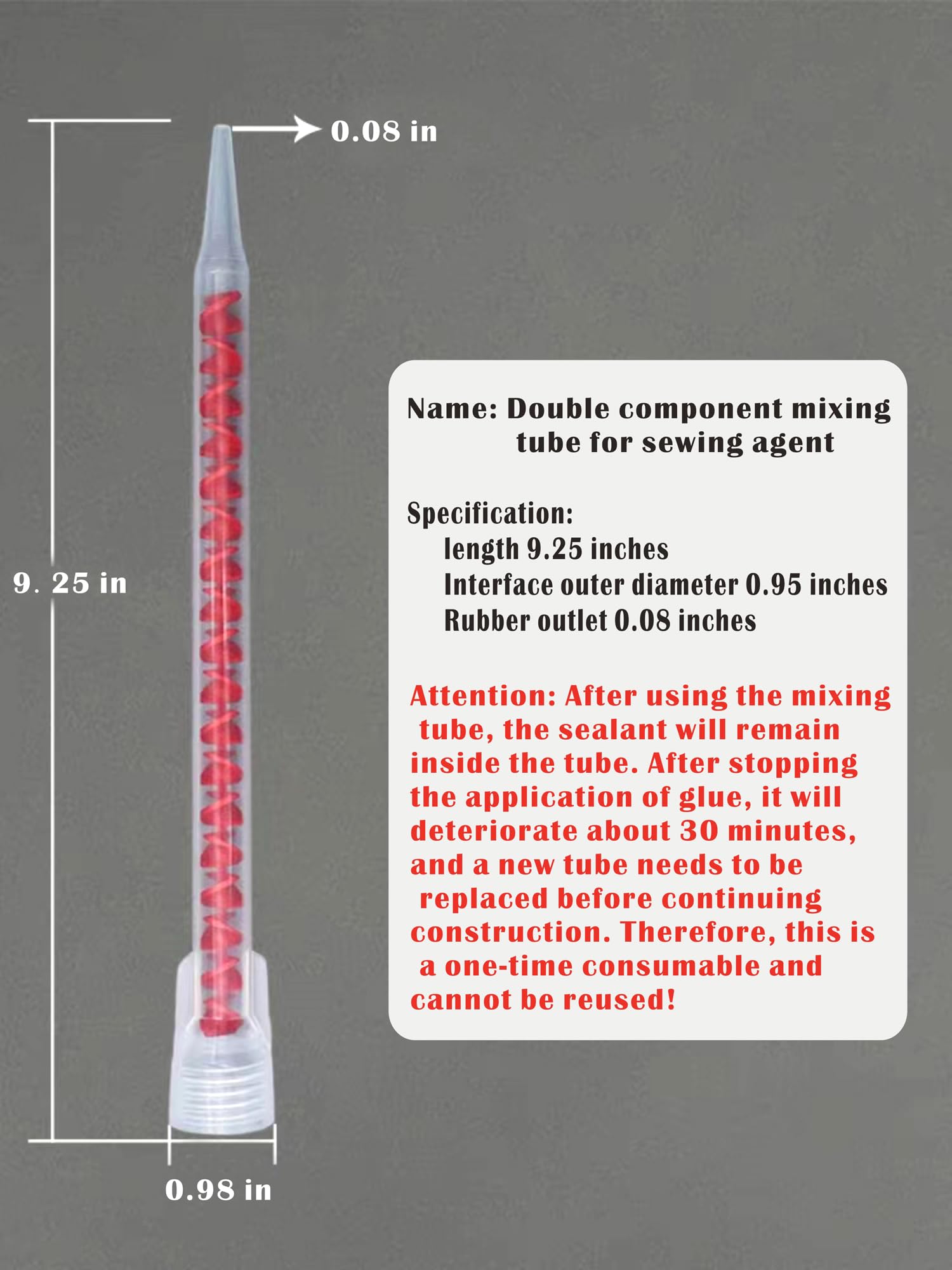 ANZHUO Dual Barrel Mixing Nozzle, 20 Double epoxy Spray Gun nozzles, Suitable for 200ml and 400ml Manual Ink cartridges （20 Pieces）