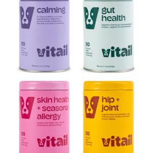 Vitail Calming Dog Chews for Anxiety & Stress Relief - Natural Ingredients with Magnesium - Helps Emotional Balance & Reduces Destructive Behavior - 90 Soft Chews