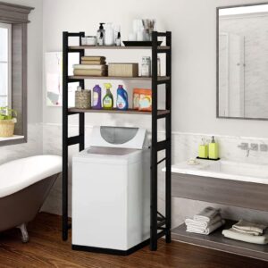 YOXIER Over-The-Toilet Storage Rack,3-Tier Bathroom Organizer Shelf Over Toilet,Bathroom Organizer,Freestanding Space Saver for Storage, Classification,& Organization of Household Toilet Items Black