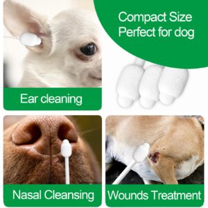 Professional Dog Ear Cleaning swabs - for All Breeds and Sizes of Dogs to take Care of Ear Cleaning to Effectively Prevent Accidental Injuries.. (L)