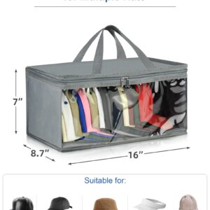 Epesoware Stackable Hat Storage for Baseball Caps, Hat Organizer for Baseball Caps with Cardboard, Wide Hat Bag Foldable Hat Case for Home Travel