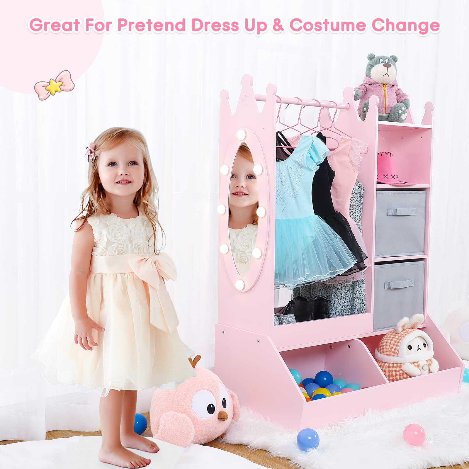 EGFheal Dress Up Storage, Pink