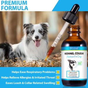 Kennel Cough for Dogs, 60ml Dog Cough, Herbal Drops for All Breeds & Sizes, Supplement for Dogs Itch, 2 Pack