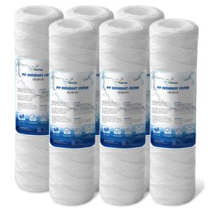 bluerise 5 micron 10"x2.5" wire wound whole house water filter replacement cartridge - 6 pack