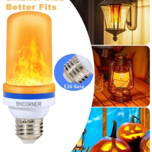 BHCORNER Smaller Size LED Flame Effect Light Bulbs - Halloween Decorations Outdoor Light Bulbs,E26/E27 Base Christmas Flickering Light Bulbs,Halloween Deco Night fire Light Bulb (2 Pack)