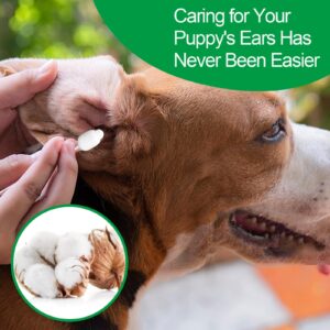 Professional Dog Ear Cleaning swabs - for All Breeds and Sizes of Dogs to take Care of Ear Cleaning to Effectively Prevent Accidental Injuries.. (L)