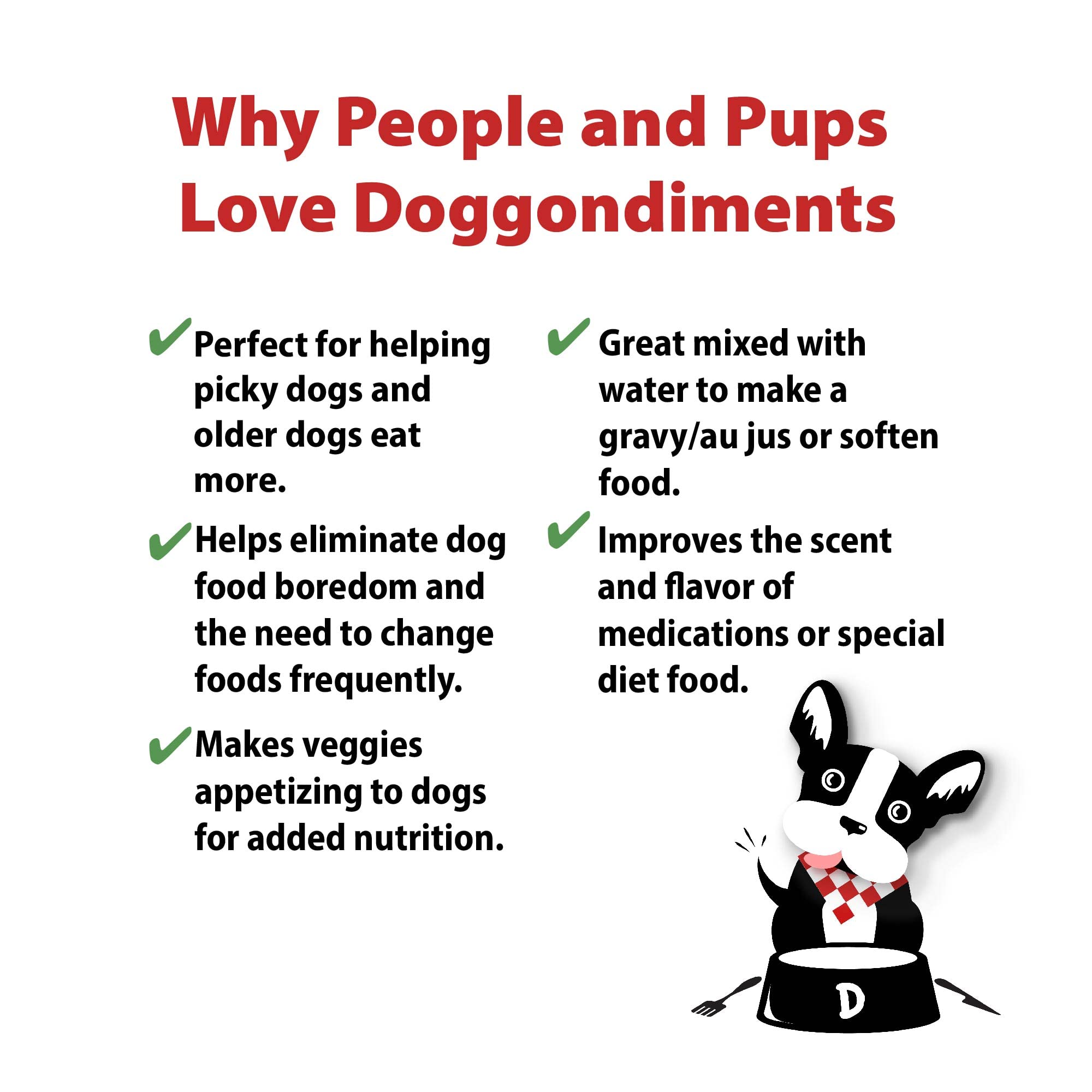 Doggondiments Peanut Buddy Roasted Peanut Flavor Dog Food Topper, Fun People Food Flavors, Made in USA, Non-GMO, No Added Salt