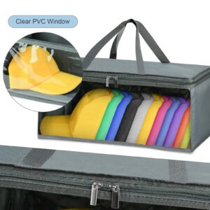 Epesoware Stackable Hat Storage for Baseball Caps, Hat Organizer for Baseball Caps with Cardboard, Wide Hat Bag Foldable Hat Case for Home Travel