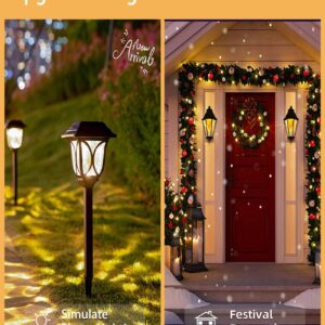 BHCORNER Smaller Size LED Flame Effect Light Bulbs - Halloween Decorations Outdoor Light Bulbs,E26/E27 Base Christmas Flickering Light Bulbs,Halloween Deco Night fire Light Bulb (2 Pack)