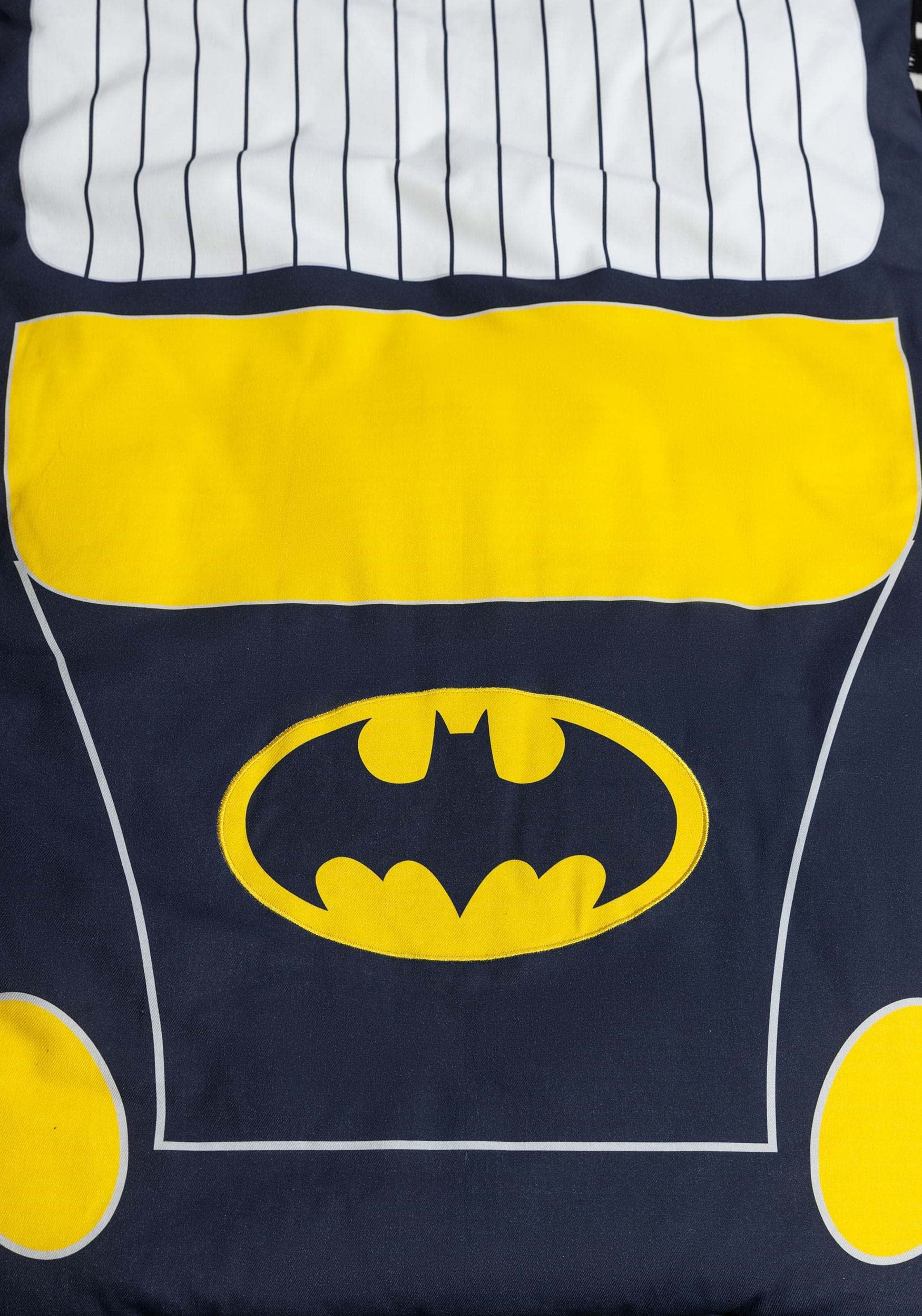 Batman Batmobile Kids Sleepover Bag Superhero Slumber Mat with Built-in Pillow, Cozy & Soft