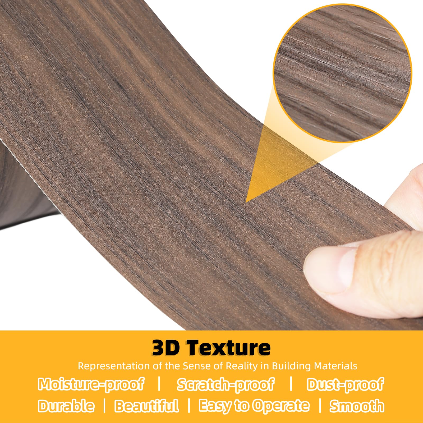 GSCIT Club Wood Grain Repair Tape, 2.4 inch X 15ft Self Adhesive Walnut Grain Repair Patch for Tables, Chairs, Baseboards, Doors, Windows, Floors, Handicraft DIY.