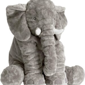 Hmcghie Giant Elephant Stuffed Animals Oversized 24 Inch Large Stuffed Elephant Pillow Toy Gray Gifts for Kids Girlfriend Home Decor