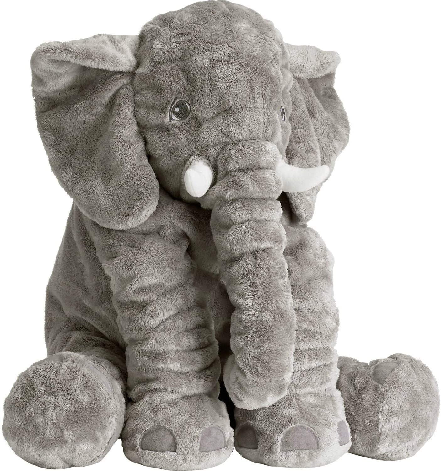 Hmcghie Giant Elephant Stuffed Animals Oversized 24 Inch Large Stuffed Elephant Pillow Toy Gray Gifts for Kids Girlfriend Home Decor