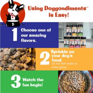 Doggondiments Peanut Buddy Roasted Peanut Flavor Dog Food Topper, Fun People Food Flavors, Made in USA, Non-GMO, No Added Salt