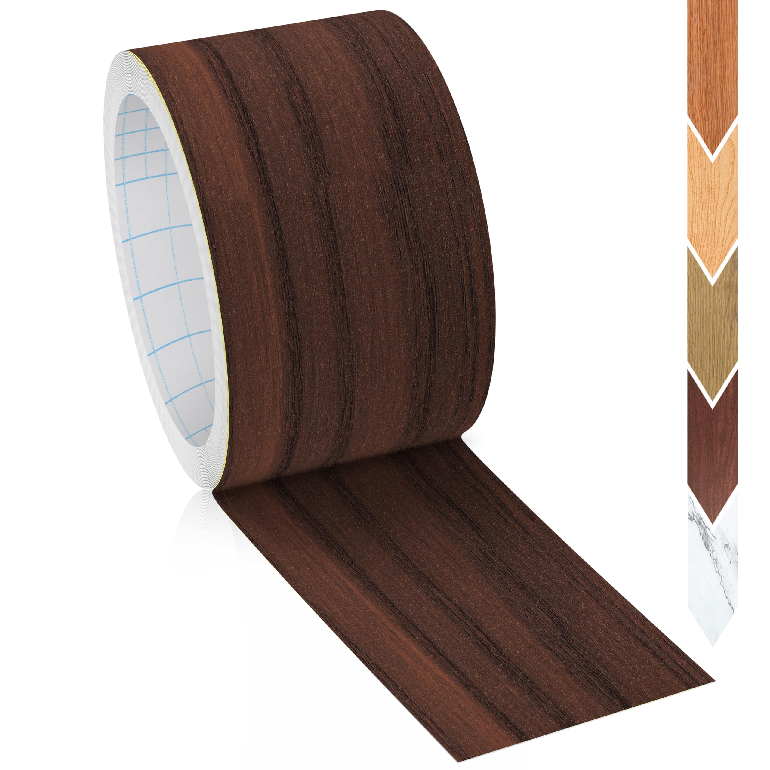 GSCIT Club Wood Grain Repair Tape, 2.4 inch X 15ft Self Adhesive Walnut Grain Repair Patch for Tables, Chairs, Baseboards, Doors, Windows, Floors, Handicraft DIY.