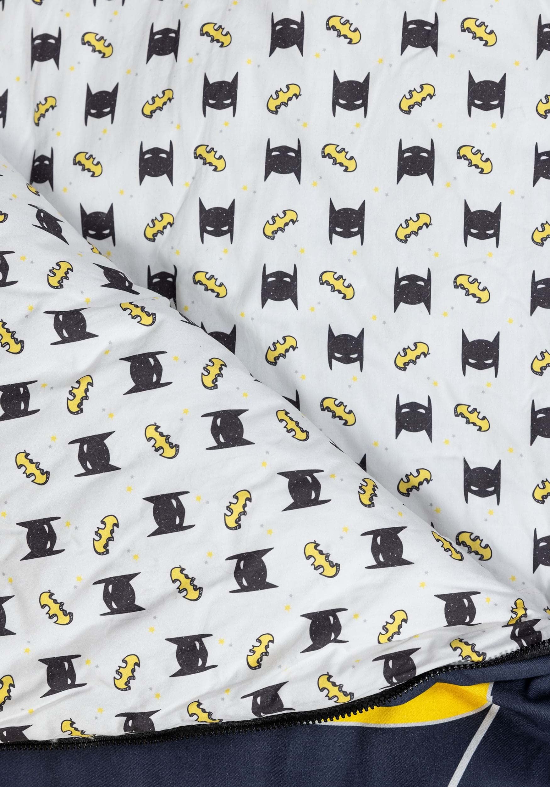 Batman Batmobile Kids Sleepover Bag Superhero Slumber Mat with Built-in Pillow, Cozy & Soft