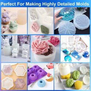 CHANGTIKEJI Silicone Mold Making Kit,64OZ Super Elastic Liquid Silicone for Mold Maker, Fast Cure Translucent Silicone Rubber for Casting Resins Mold,Silicone Mold,Candle Mold,Soap Mold,Food Mold