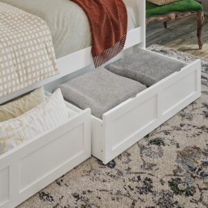 Acadia Twin Wood Daybed with Set of 2 Drawers in White