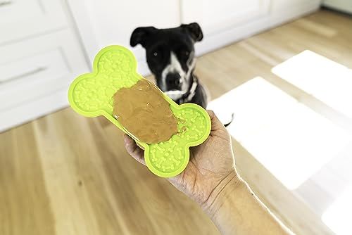 Pet Naturals Calm and Busy Pack with 6 Pouches of BusyButter Calming Peanut Butter and Premium Lick Mat with Suction Cups