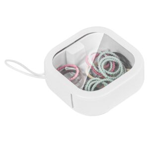 hair tie organizer, small portable hair accessories storage can be stackable or hung on the wall, small items holder hair tie organizer for jewelry hair stuff hair clip hair tie cotton swab desktop