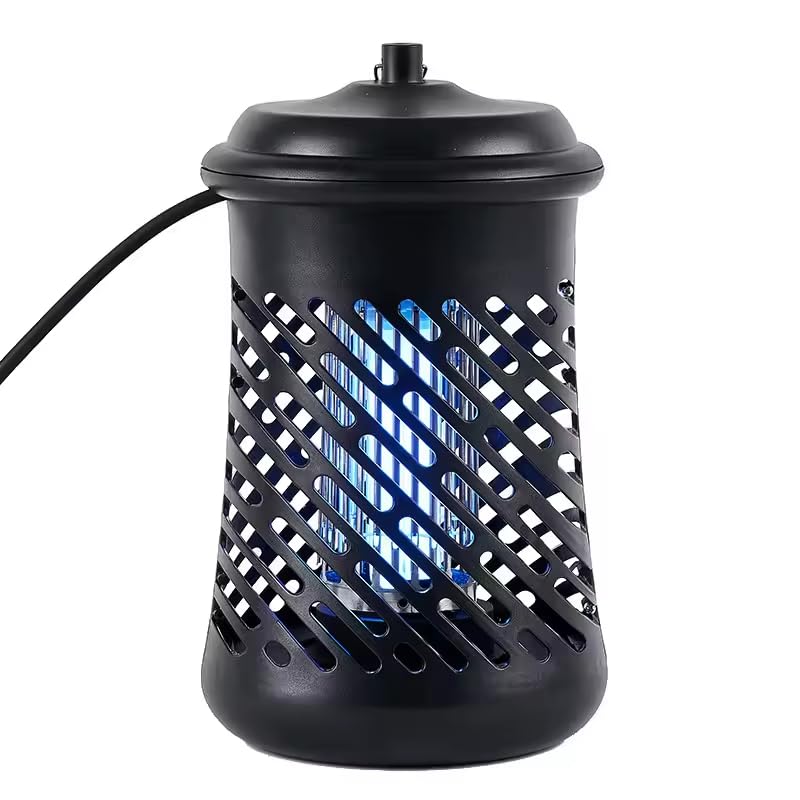 BUGGOFF Outdoor Electric Bug Zapper, 800 SQFT Coverage, 3500 Volts of Power, 20 Watts, Kills Mosquitos Gnats, Flys & More. Damp Rated, Unique 360 Degree Design, 5 Year Warranty, (1PACK)