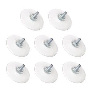 dkebskesr 8 pack glass tabletop transparent suction cups, suction cups for glass, heavy duty suction cups with screw bathroom hook suction cups