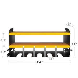 Qusimi Wall Mounted Power Tool Organizer,Garage Space-Saving Tool Organizers and Storage,Metal Utility Shelf Storage Rack for Cordless Drill