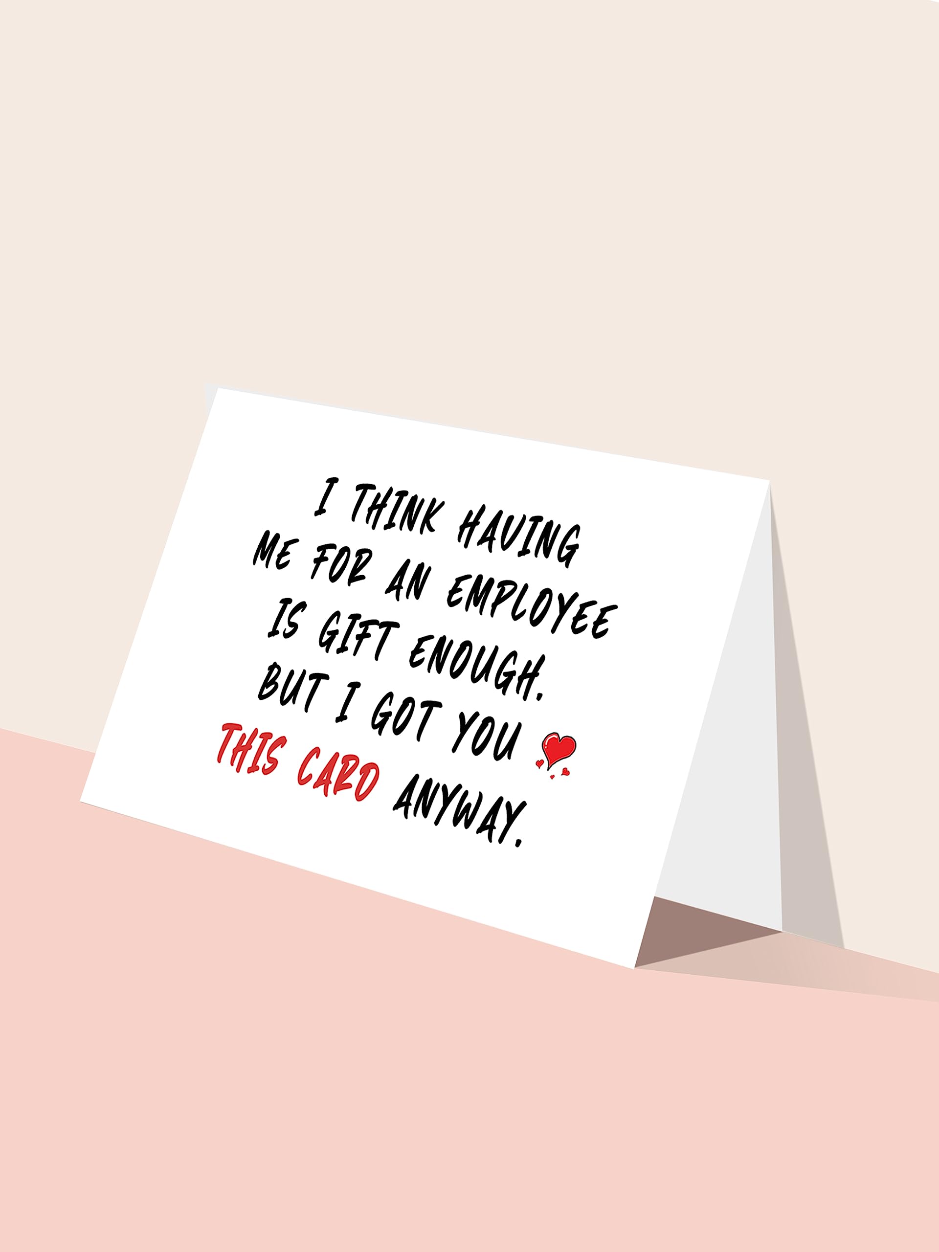 Fumnwoks Boss Day Card for Boss, Boss Birthday Card from Employee, Humorous Boss Day Gifts for Men Women, Happy Boss Day Card for Him Her,