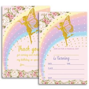 fujloy fairy invitation, fairy birthday, fairy birthday party, fairy birthday decorations.（068）