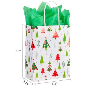 SUNCOLOR 30 Pack Small Christmas Gift Bags With Tissue paper