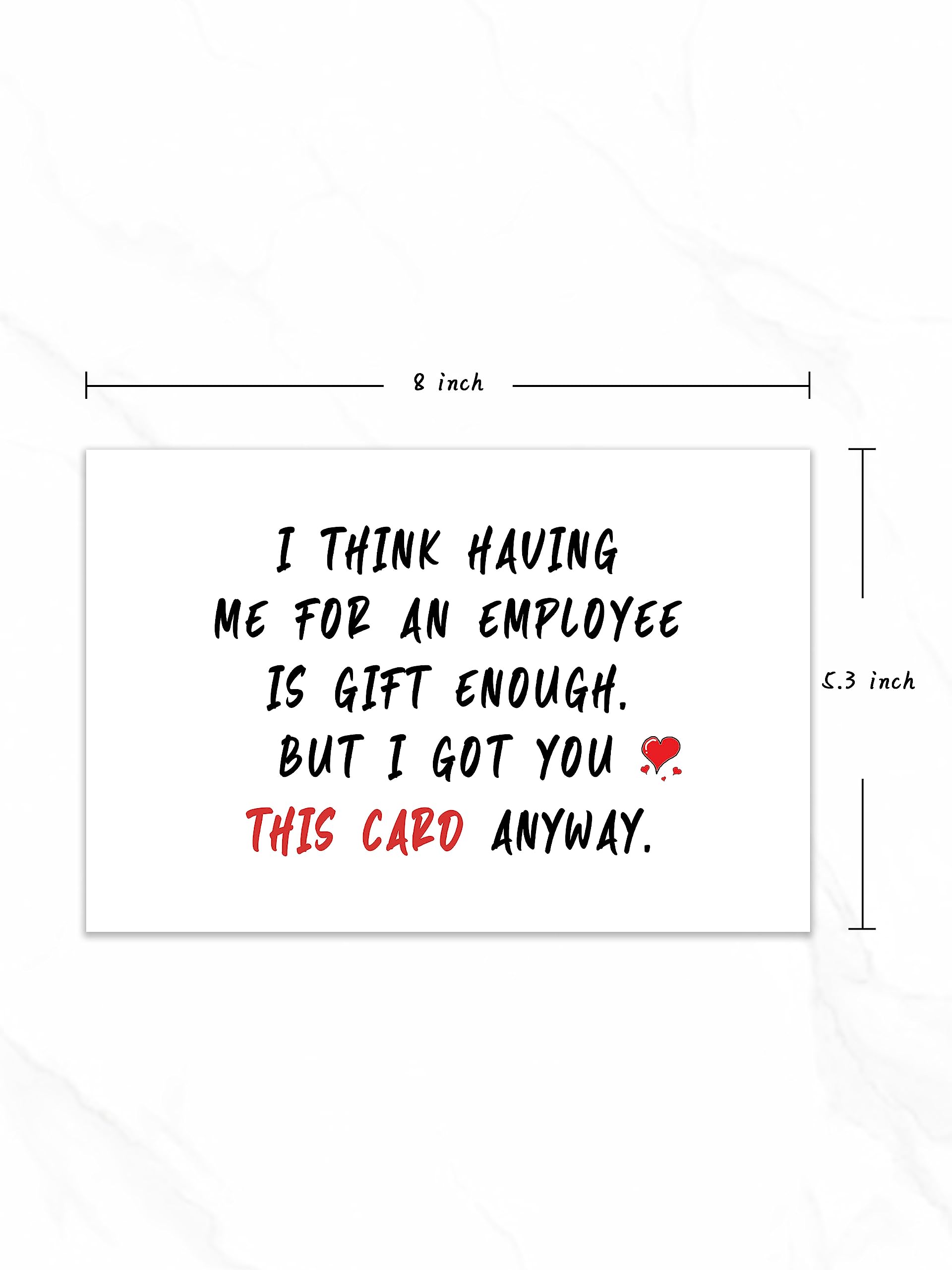 Fumnwoks Boss Day Card for Boss, Boss Birthday Card from Employee, Humorous Boss Day Gifts for Men Women, Happy Boss Day Card for Him Her,