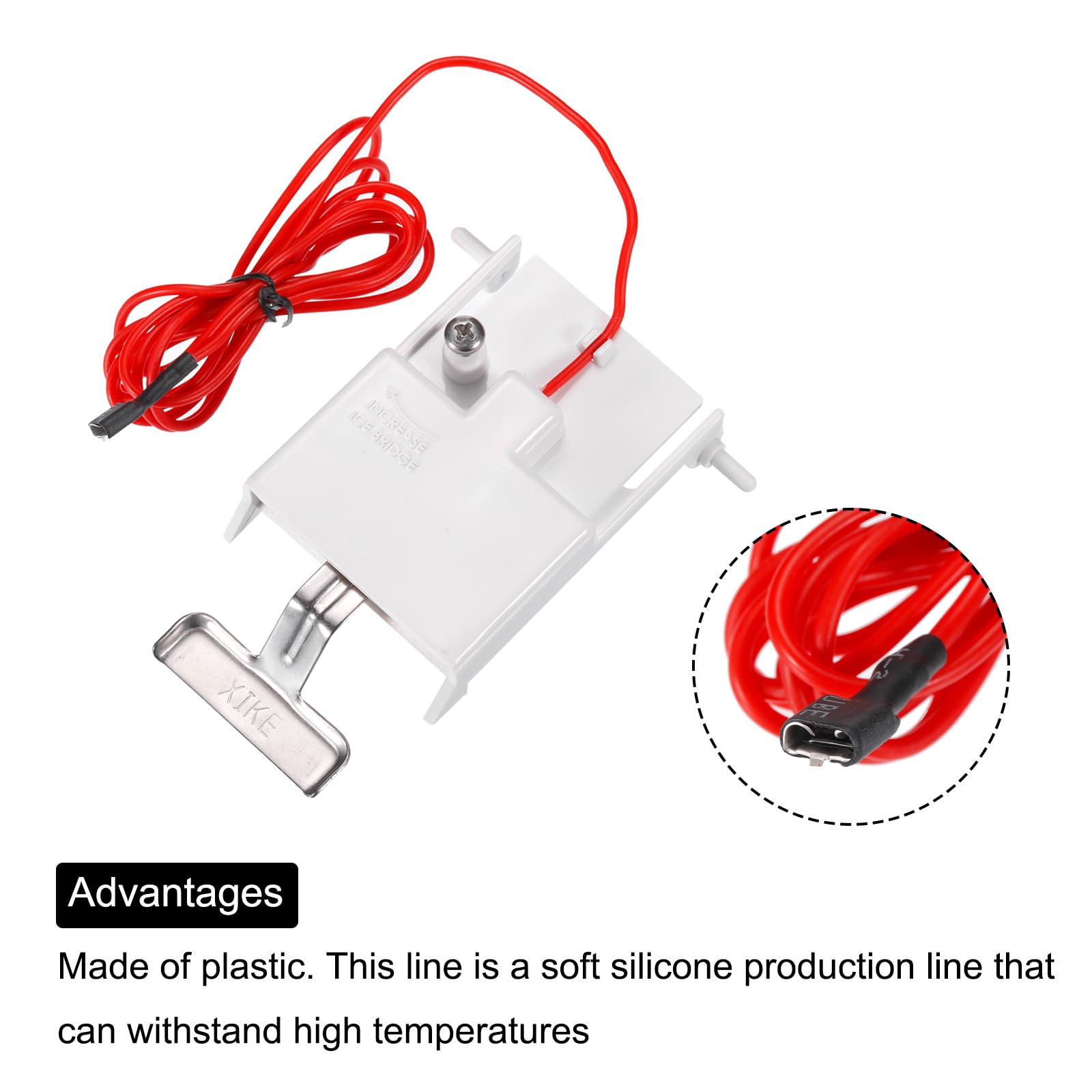 MECCANIXITY Single Ice Thickness Control Probe Flat Mouth Ice Thickness Sensor 150cm Line for Ice Maker 2PCS